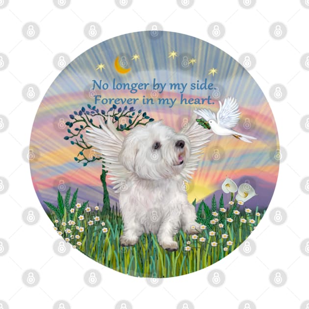 Maltese Angel in Rainbow Bridge Original by Dogs Galore and More