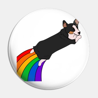 Rainbow Corgi Pin