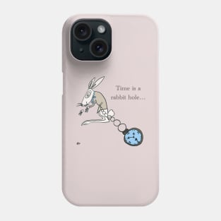 Time is a rabbit hole Phone Case