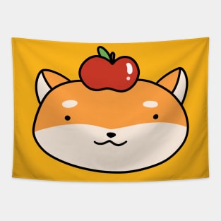 Apple Shiba Face Tapestry