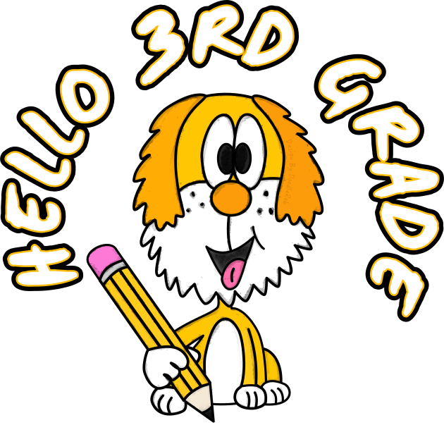 Hello 3rd Grade Dog Back To School 2022 Kids T-Shirt by doodlerob