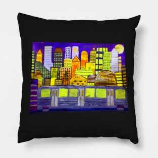 City Grooves Painting Pillow