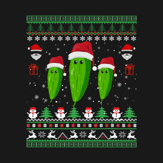 ugly christmas sweater - pickle ugly christmas sweater by Bagshaw Gravity