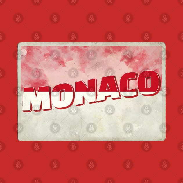 Monaco Vintage style retro souvenir by DesignerPropo