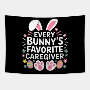 Every Bunny's Favorite Caregiver Funny Easter Day Tapestry