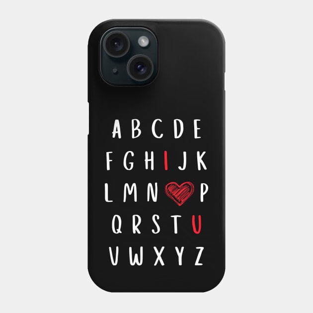 Nursery Teacher Gift Valentine Alphabet I Love You Phone Case by RemyVision