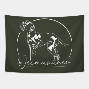 Weimaraner dog lover portrait Tapestry