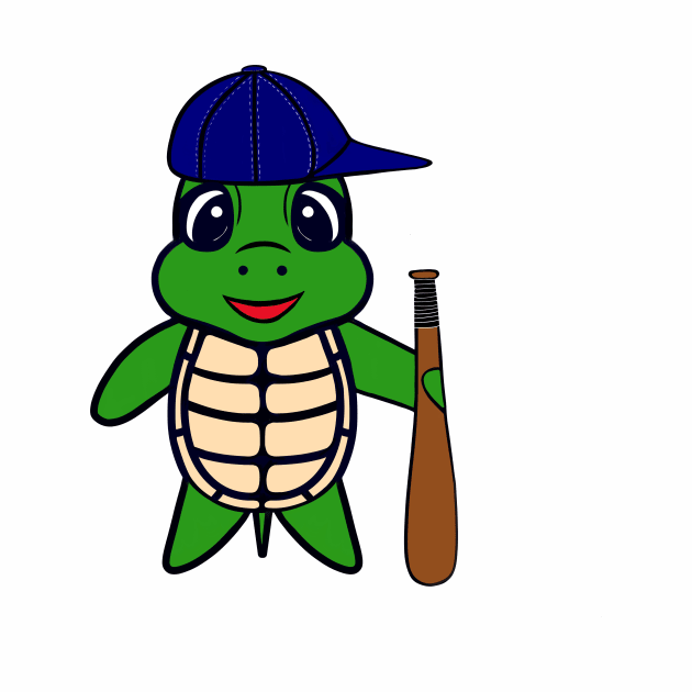 FUNNY Turtle Plays Baseball by SartorisArt1