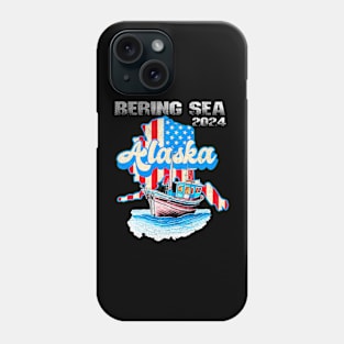 Alaskan Fishing Boater Alaska Fish Bering Sea Fisherman 2024 Phone Case