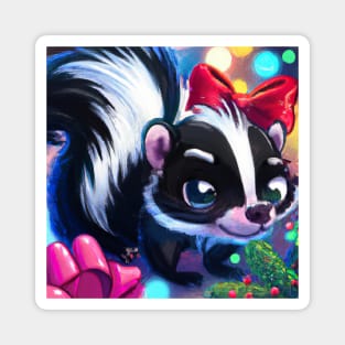 Cute Skunk Drawing Magnet