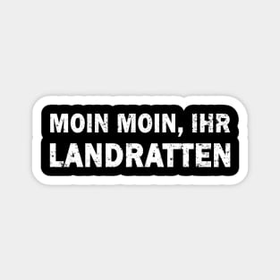 Moin Moin Landratten Seefahrer Angelhut Fischerhut Magnet