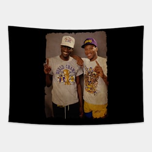 Michael Cooper and Byron Scott Vintage Tapestry