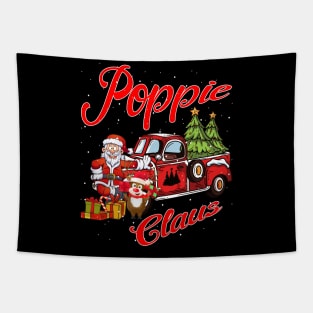 Poppie Claus Santa Car Christmas Funny Awesome Gift Tapestry