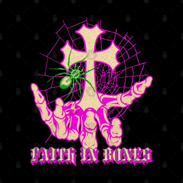 Spider Web Religion Praying Skeleton by Outrageous Flavors