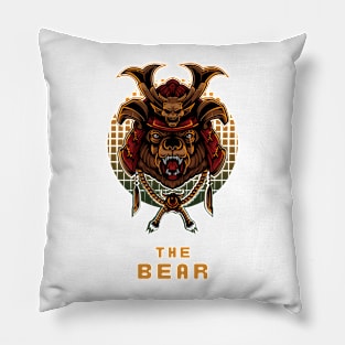 Black Brown Minimalist Vintage The Bear Pillow