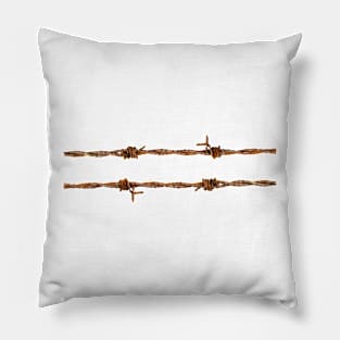 Rusty Barbed Wire Pillow