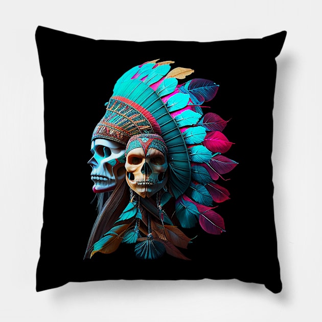 Soul of the Native American Pillow by VANITAS CONSTANTIN