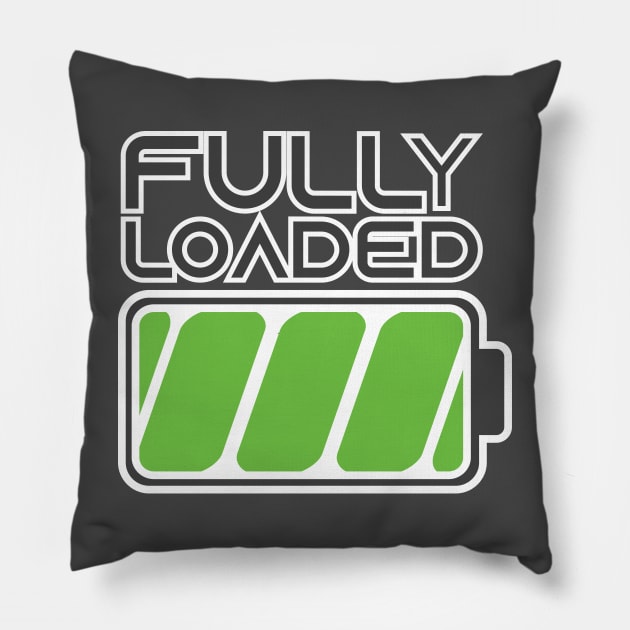 Fully Loaded Battery Symbol Pillow by Shapetrix