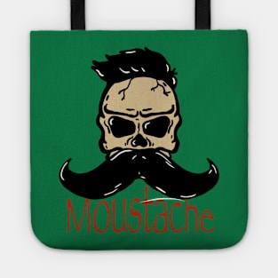 Moustache skull Tote