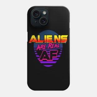 Aliens Are Real AF 80's Inspired UFO Rad Meme Phone Case