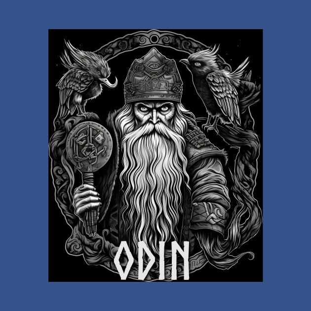 Odin Allfather God Norse Mythology Asgardians by Grassroots Green
