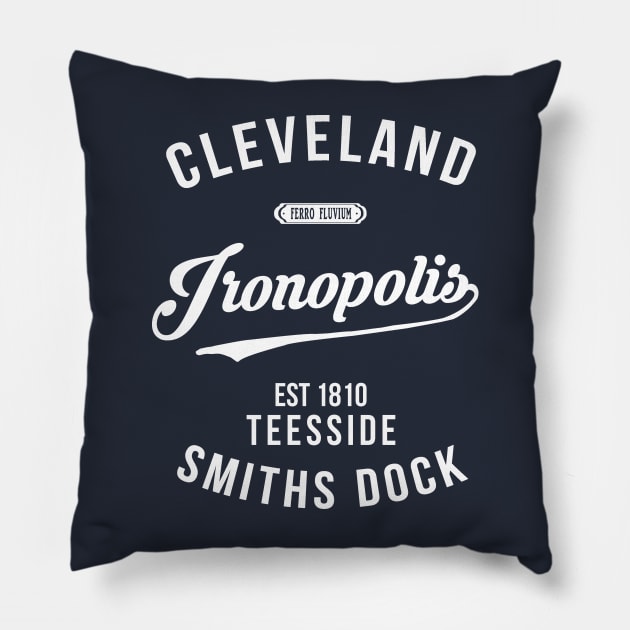 Smiths Dock TEESSIDE MIDDLESBROUGH BORO MFC Pillow by Luckythelab