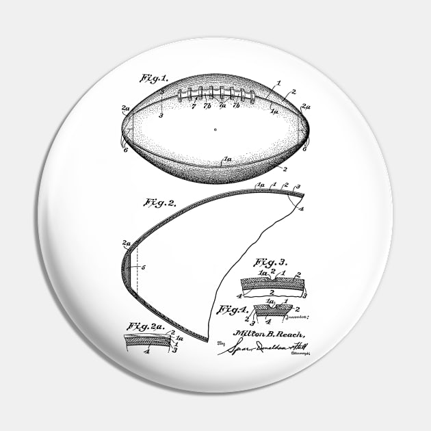 Play and Game Ball Vintage Patent Hand Drawing Pin by TheYoungDesigns