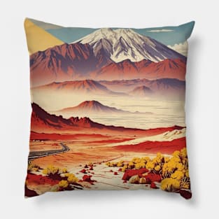 El Teide Spain Travel Tourism Retro Vintage Pillow