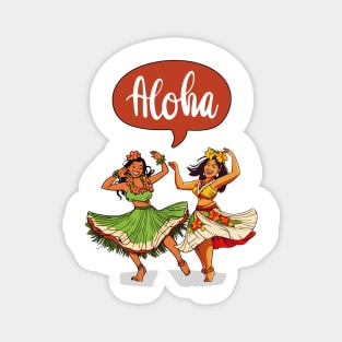 Hula Dancers Magnet