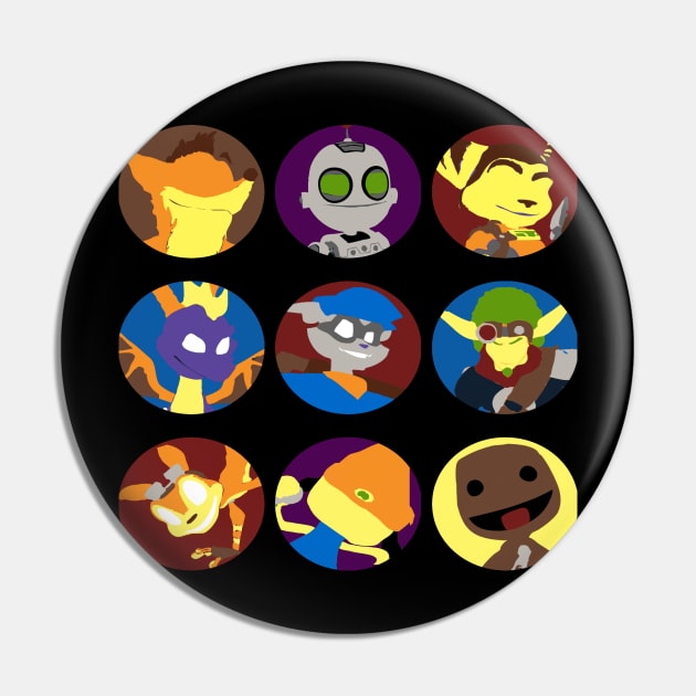 Fun Heroes Pin by sullyink