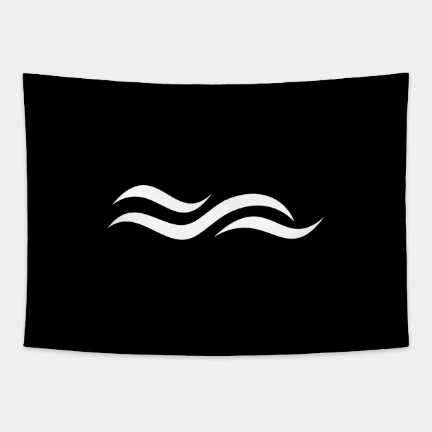 Simple Art Of Waves Of Pura Vida - Happy Summer Vacation Tapestry by mangobanana