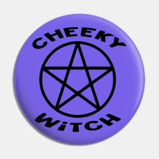 Cheeky Witch® Pentacle with Flying Witch Back Print Pin