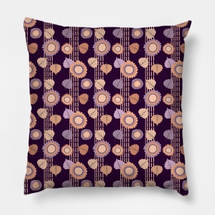 Minimal Flowers and Leaf Pattern Pillow