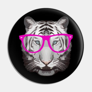 Tiger face hipster wild animals Pin