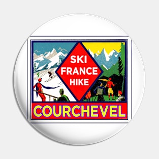 SKIING COURCHEVEL FRANCE SKI MOUNTAINS HIKING CLIMBING Pin