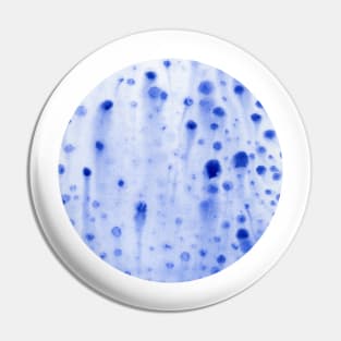 Blue rising bubbles (circle) Pin