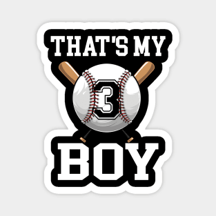 That's My Boy #3 Baseball Jersey 3 Niche Baseball Dad Father's Day Magnet