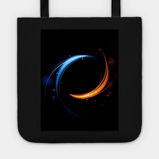 Red and blue flames Tote