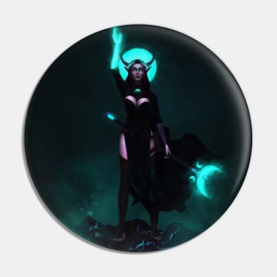 Necromancer Witch Elf Girl Pin