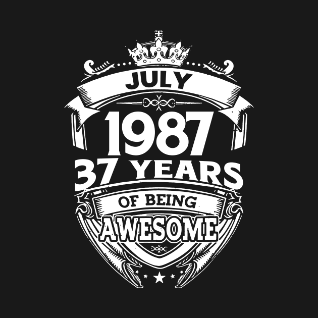 July 1987 37 Years Of Being Awesome 37th Birthday by Bunzaji