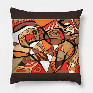 Browns and Oranges Pillow