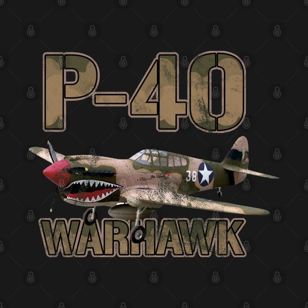 P40 Warhawk Pilot Gift WW2 Warbird by woormle