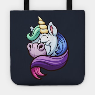 Unicorn with rainbow mane Tote