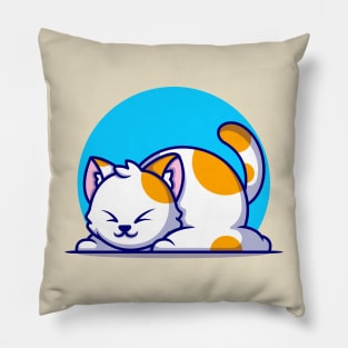 Cute Fat Cat Sleeping Cartoon Pillow