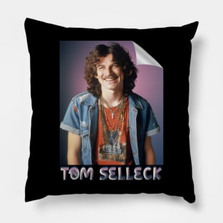 vintage colorfull tom selleck poster 1 Pillow