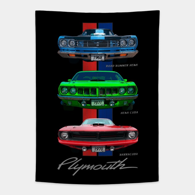 Plymouth American Muscle Car Tapestry by Jose Luiz Filho