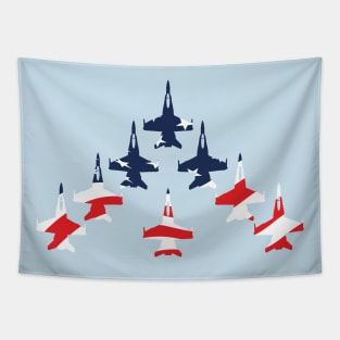 F-18 Hornets in Formation flight Tapestry