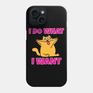 I do what I want funny cat Phone Case