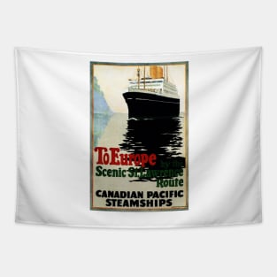 To Europe by Ship the Scenic St Lawrence Route Vintage Cruise Tapestry