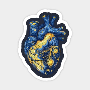 Starry Night Heart Magnet